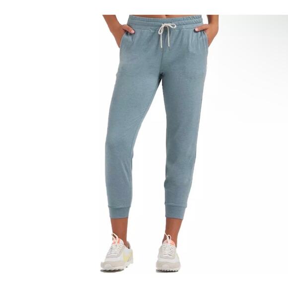 Vuori Pants - Vuori Performance Jogger Women’s DreamKnit Pants Heather Blue Soft Medium
